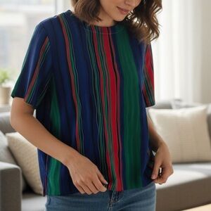 Kathy Che Vintage Boxy‎ Holiday Blouse